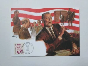 US 1985 Grenville Clark - Greatest Advocate Art Painting Maximum  Postcard  - Picture 1 of 2