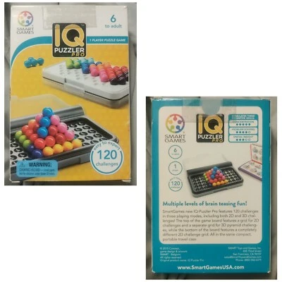 SmartGames IQ Puzzler Pro, Juego de Viaje para Niños y Adultos, Habilidades Cognitivas Foto 1 de 4