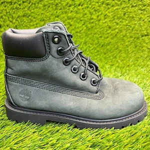 Timberland Premium 6 Inch Boys Size 11.5C Black Outdoor Waterproof Boots Shoes - Picture 1 of 10