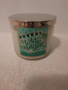 Bath & Body Works - WHITE MINT LATTE - 14,5 Oz. 3 Docht Duftkerze - Bild 1 von 6