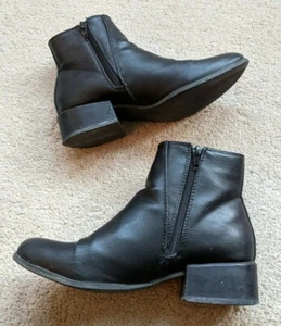 Call it Spring Women's Black Chelsea Ankle Boots Onillan Block Heel Leather-Look - Picture 1 of 11