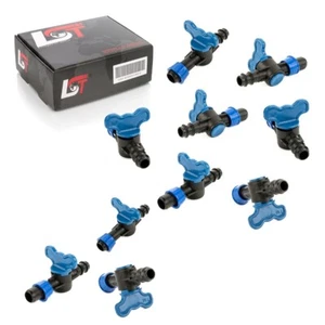 10x Absperrhahn Verbindungsstück Schraubkupplung Bewässerungssystem Ø 17x16 mm - Bild 1 von 8