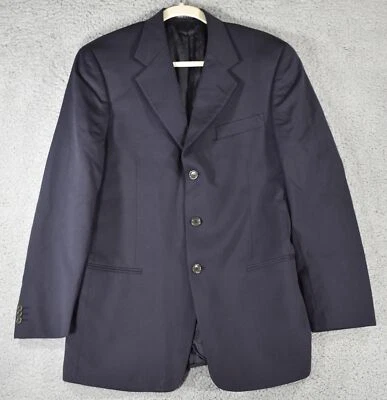 Blazer Armani Collezioni Para Hombres Chaqueta con Solapa con Muescas de 3 Botones Azul 40R Mezcla de Lana Foto 1 de 4