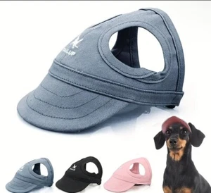 PawPals Pet Peaked Cap Adjustable Dog Sun Hat w Ear Holes Outdoor Hat for Pets - Picture 1 of 21