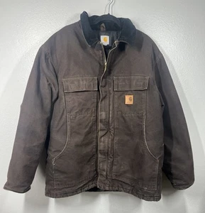 Carhartt Chore Trachtenmantel braun C26-DKB Arctic Quilt gefüttert XL authentisch getragen! - Bild 1 von 8