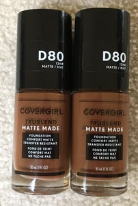 NEU (2er-Packung) CoverGirl TruBlend Matte Made Foundation D80 Soft Sable 1 Fl. oz. ea. - Bild 1 von 3