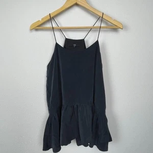 Tibi Silk Babydoll Top Size 4 Spaghetti Strap Ruffle Hem Y2K Whimsigoth - Picture 1 of 3