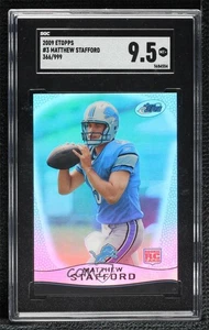 2009 eTopps /999 Matthew Stafford #3 SGC 9.5 Mint+ Rookie RC - Picture 1 of 3
