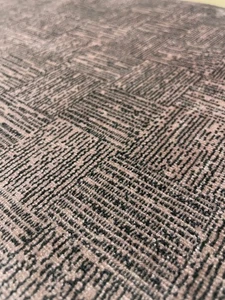 2.875 yd Romo Nishi Malva Mauve Pink Geometric Check Velvet Upholstery Fabric - Picture 1 of 14