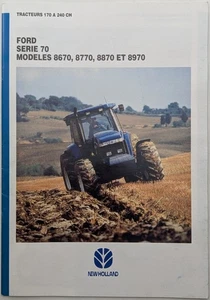 Französischsprachiger Ford New Holland Serie 70 Traktoren Prospekt, 8670, 8770, 8870 - Bild 1 von 7