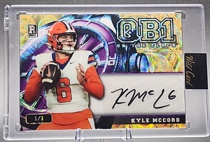 Mira telescópica dorada automática Kyle McCord 1/1 2024 Wild Card QB1 Rookie Eagles Syracuse SSP - Imagen 1 de 2