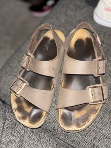 Women’s Birkenstocks Suede Leather Sandals Comfort Slides Brown EU 41 - Picture 1 of 4