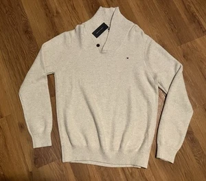 NEW! Tommy Hilfiger Double Knit Pullover Shawl Collar new with tags NWT - Picture 1 of 3