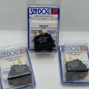 3X Sea Dog 2X 420253-1 & 1X 420251-1 Illuminating Rocker Switch Red/Yellow Lens - Imagen 1 de 7