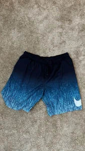 Men's 2XL Nike Rush Blue Ombre Volley Swim Trunks Shorts Mesh Liner Lined XXL - Picture 1 of 3