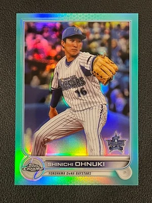 Shinichi Ohnuki 2022 Topps Chrome NPB Aqua Refractor /199 Baystars 212 - Image 1 of 2