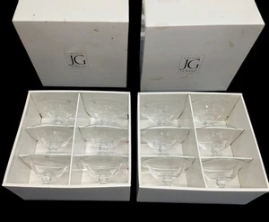 6 Cuencos de Postre Cristal d'Arques-Durand Francia Cristal Sherbet Caja Original NUEVO - Imagen 1 de 12