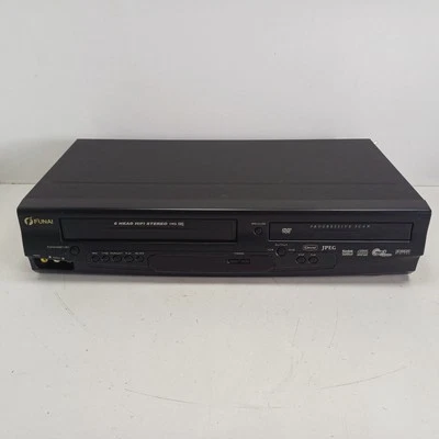 Funai D8A-A4110DB Video-Recorder/DVD Combo VCR VHS 6-Head * DVD WORKS/EATS TAPE - Immagine 1 di 4