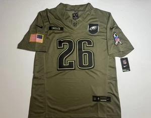 Maglia XL Saquon Barkley #26 Salute To Service Olive Philadelphia Eagles nuova con etichette - Foto 1 di 14