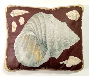 (2) Sea Shell  pillows (1) 9.5" x 12" & (1) 10" x 12" Preowned - Picture 1 of 4