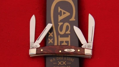 Case XX USA 7468 Smooth Brown Maple Burl Wood Congress Pocket Knife 64069 - Image 1 of 4