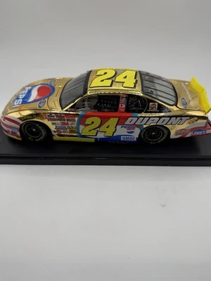 2002 Jeff Gordon #24 Dupont Pepsi Daytona 24K ouro 1/24 ação fundida sem caixa - Imagem 1 de 3