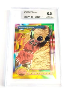 1993-94 TOPPS BASKETBALL CARD - FINEST #1 MICHAEL JORDAN - BECKETT GRADED 8.5 - Picture 1 of 8