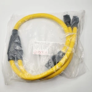 NEMA 6-50P to 2 Out 6-50R Y Splitter, 6 AWG Welder 50A Splitter 250 Volt to 150 - Picture 1 of 6