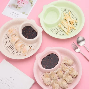 Multifunctional Double-Layer Dumpling Plate With Vinegar Discs Vinegar Dishes - Imagen 1 de 15