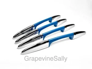 Juego de 4 asas reacondicionadas para estufa O'Keefe & Merritt originales vintage AZUL 15" - Imagen 1 de 9