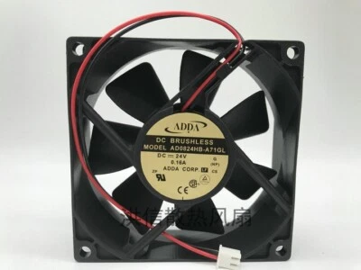 ADDA AD0824HB-A71GL DC24V 0.16A 8025 80mm 8cm 2-wire cooling fan 2pin - Image 1 of 3