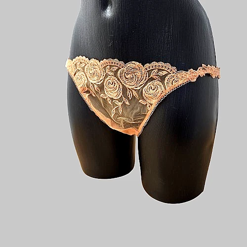 La Perla Exklusiver String Tanga Orange Gr. 38 Spitze, Tüll   Luxus Neu - Bild 1 von 4