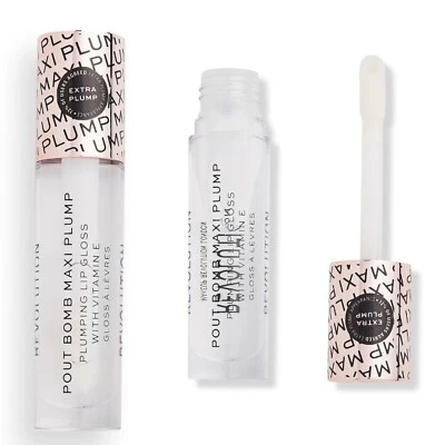 REVOLUTION “Pout Bomb” Maxi Plump LipGloss (Glaze) NWOB Sealed - FastShip + Gift - Image 1 of 4