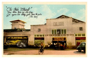 SAIGON VIETNAM BEN THANH MARKET OLD STREET SCENE 1958 POSTCARD - Imagen 1 de 2
