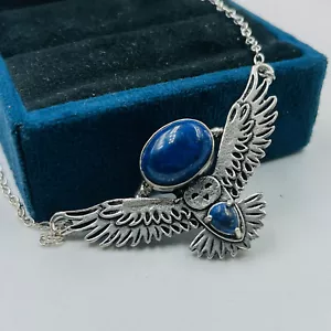 Collar hecho a mano de joyería de piedras preciosas de lapislázuli natural de... - Imagen 1 de 8