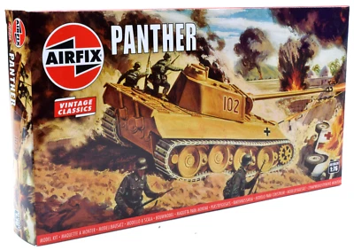 Airfix Vintage Classic Panther 1:76 Scale Plastic Model Tank Kit A01302V - Image 1 of 3