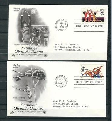 US Scott # C109-C112  Olympics FDC . Artcraft Cachet - Image 1 of 2