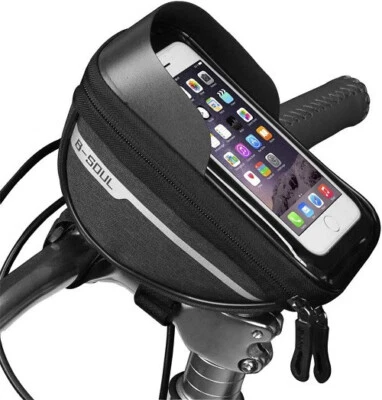 SUPPORTO SMARTPHONE PER BICI PORTA CELLULARE CUSTODIA BORSA IMPERMEABILE - Immagine 1 di 3