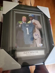 Foto 8x10 de Fletcher Cox NFL Draft firmada enmarcada Philadelphia Eagles JSA ITP - Imagen 1 de 2