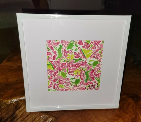 Lilly Pulitzer Print Studio MARYLAND Wood Framed Wall Art loves crabs horses Cover