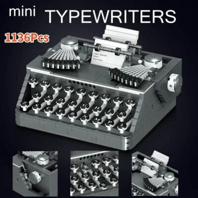 Classic Retro Typewriters Building Blocks Diy Model Mini Bricks Toys for Kids - Image 1 of 4