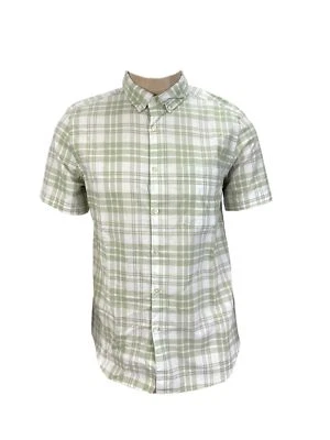 Camisa informal STEVEN ALAN para hombre verde aguja única a cuadros talla S nueva con etiquetas Foto 1 de 3