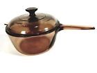 Vision Corning Ware 2.5 L Pot Saucepan with Lid Amber Glass