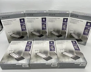 7 x Brand New Sealed Belkin N Wireless ExpressCard Adapters, F5D8073, Job Lot - Picture 1 of 10