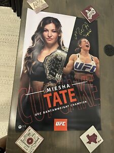 Miesha Tate Signed 20x30" Photo UFC Autographed Strikeforce Poster Auto
