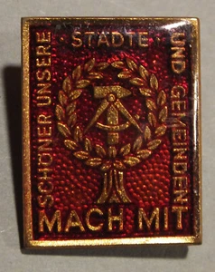 DDR ORDEN Auszeichnung mach mit schöner unsere Städte u Gemeinden Bronze Kupfer - Bild 1 von 2