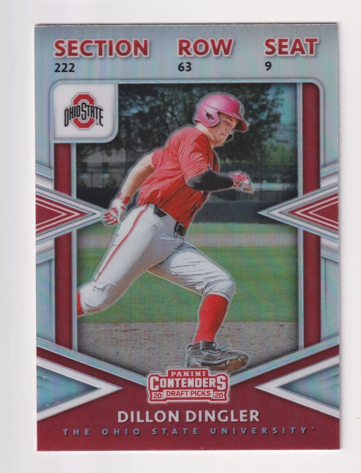 2020 Elite Extra CONTENDERS COLLEGE TICKET SILVER PRIZM DILLON DINGLER RC Rookie - Image 1 of 2