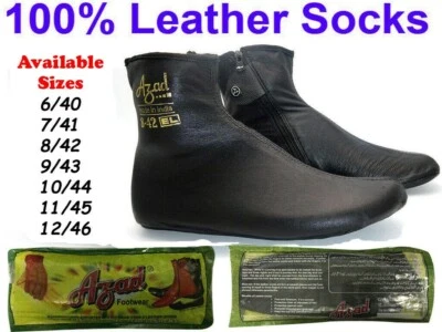 New Azad Leather Zipper Socks / Khuffs / Footwear (Various Sizes)Premium Quality - Image 1 of 3