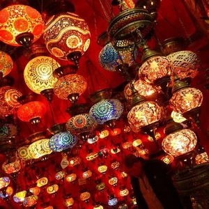 Moroccan Turkish Chandelier Glass Mosaic Ceiling Hanging Lamp Light FULL RANGE - Picture 1 of 203