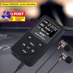 Mini Portable Pocket Digital LCD DAB FM Radio MP3 Player Bluetooth + Earphone AU - Picture 1 of 13